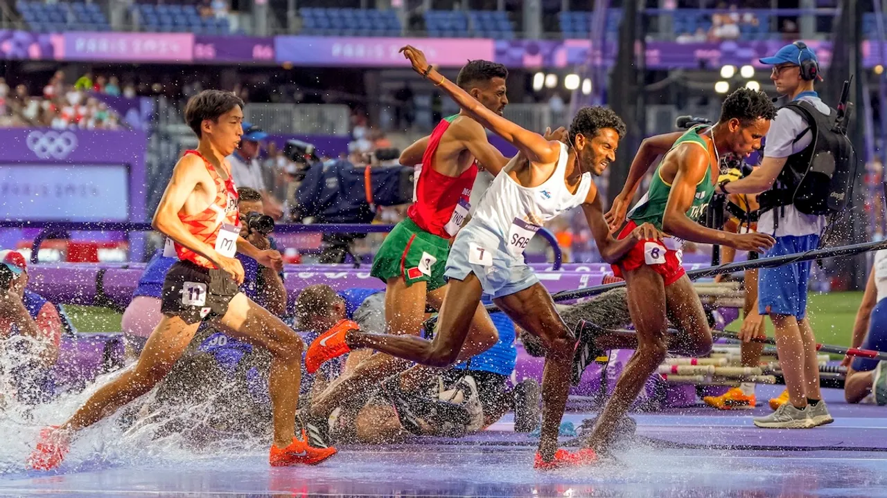 India's Avinash Sable competes in the Men's 3000m Steeplechase Round 1 athletics event at the 2024 Summer Olympics, in Paris, France, Monday, Aug. 5, 2024.