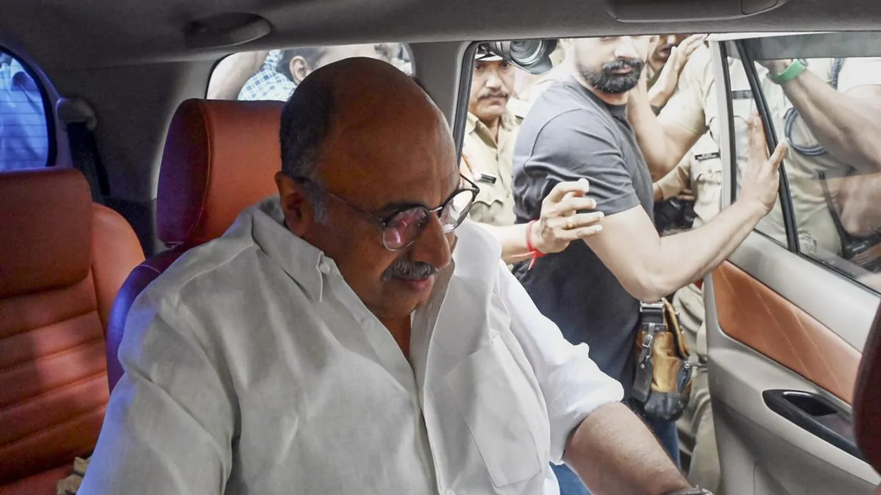 Veteran film actor Siddique arrives to appear before a special investigation team for questioning in an alleged rape case, in Thiruvananthapuram