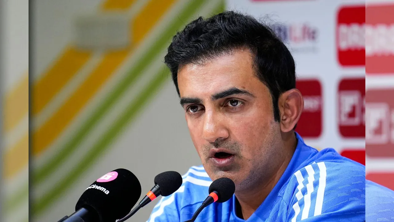 Indian cricket team head coach Gautam Gambhir addresses a press conferance ahead of the first Test match between India and Bangladesh, at M.A. Chidambaram Stadium, in Chennai, Wednesday, Sept. 18, 2024.