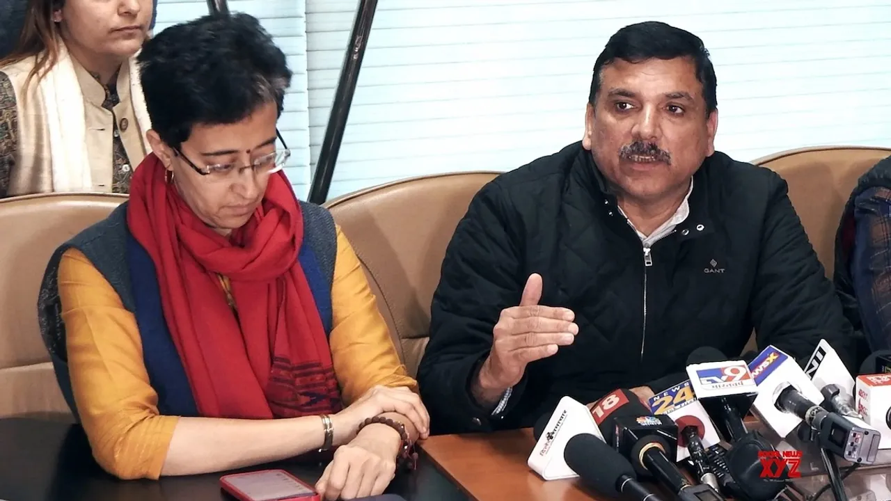 Atishi Marlena and Sanjay Singh (File photo)