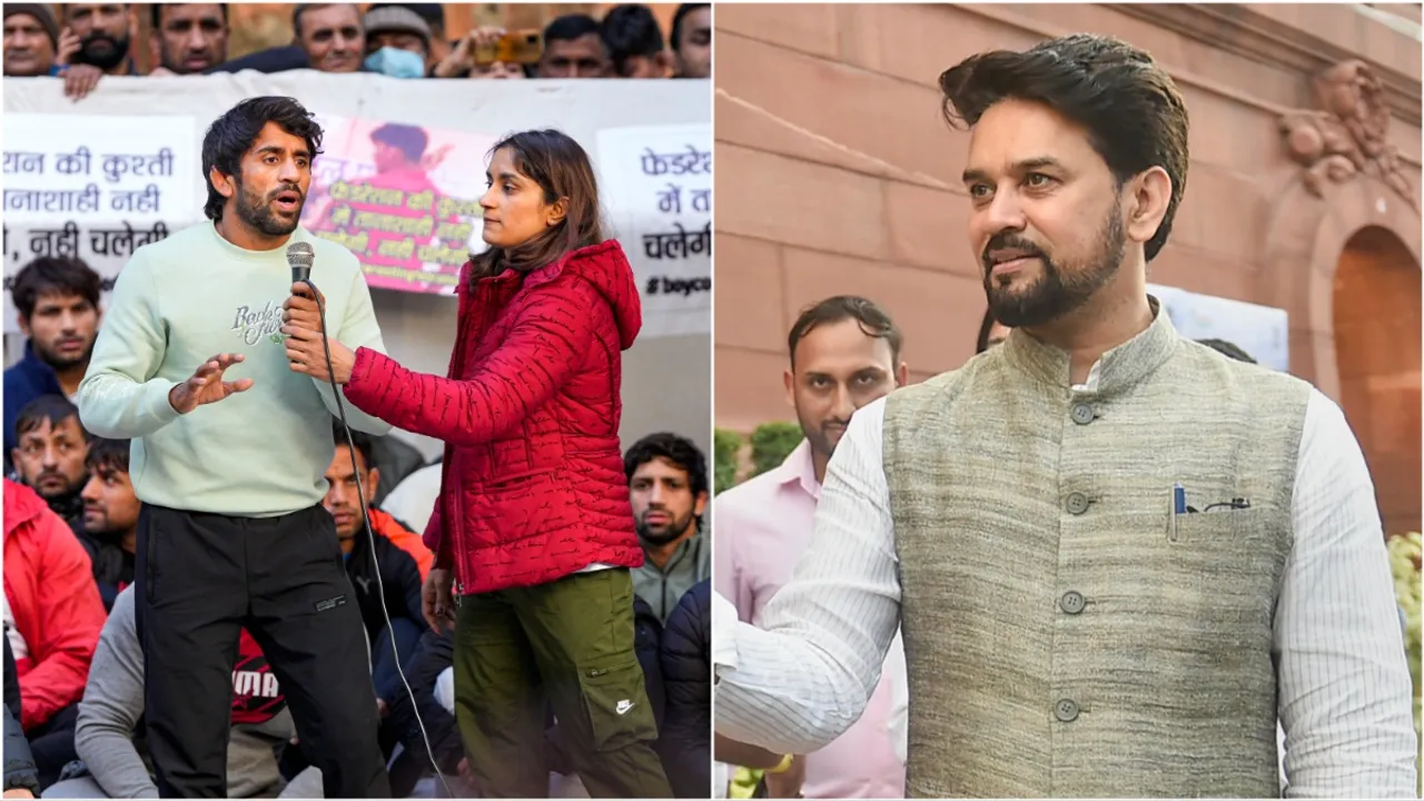 Wrestlers Protest Anurag thakur