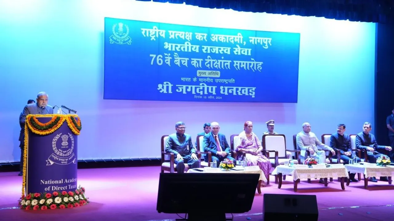 Vice-President Jagdeep Dhankhar addressed the 76th Batch of the Indian Revenue Service at the National Academy of Direct Taxes (NADT) in Nagpur today.