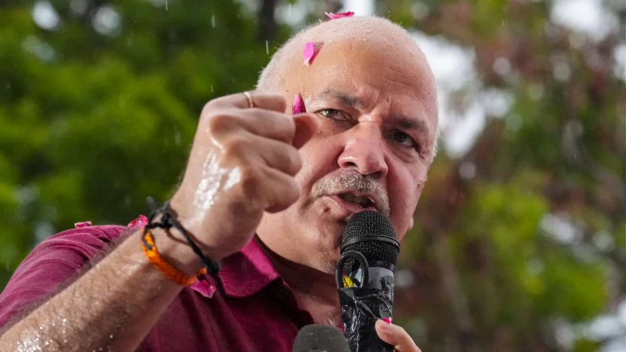 Manish Sisodia addresses supporters after his release from Tihar jail following his bail granted by the Supreme Court in corruption and money laundering cases linked to the alleged Delhi excise policy scam, in New Delhi, Friday, Aug. 9, 2024.