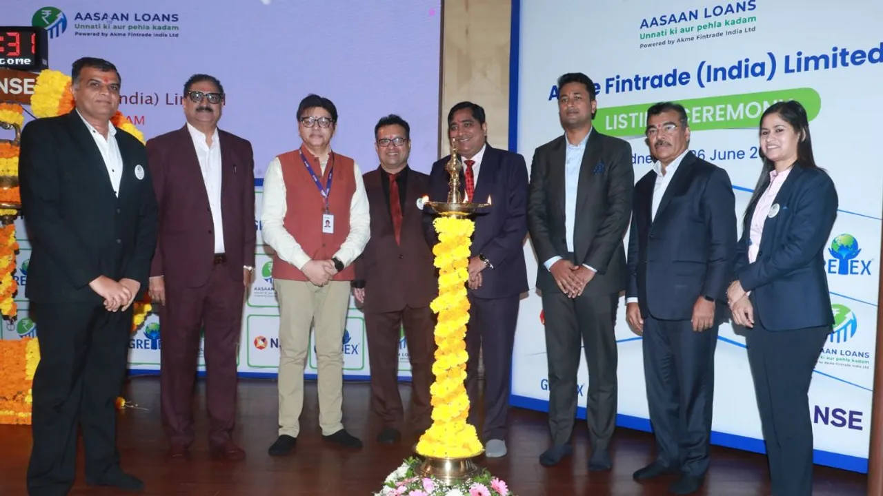 Akme Fintrade (India) Limited got listed on NSE today
