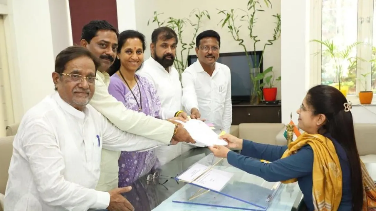 Supriya Sule files nomination from Baramati