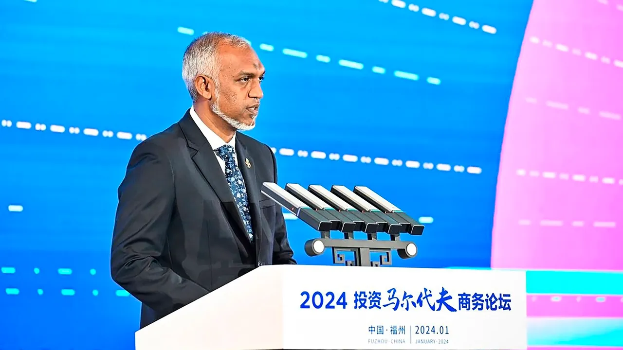 Maldives President Mohamed Muizzu in Fuzhou, China