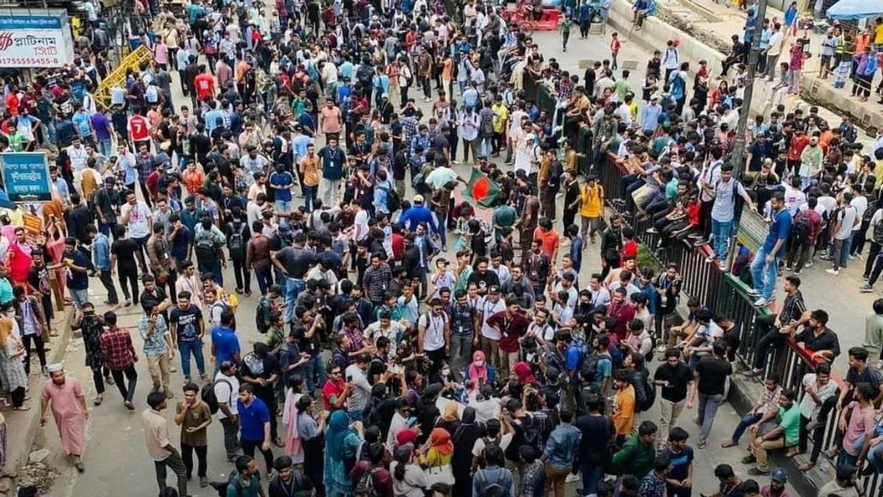 Student unrest in Bangladesh over the reservations in July 2024.