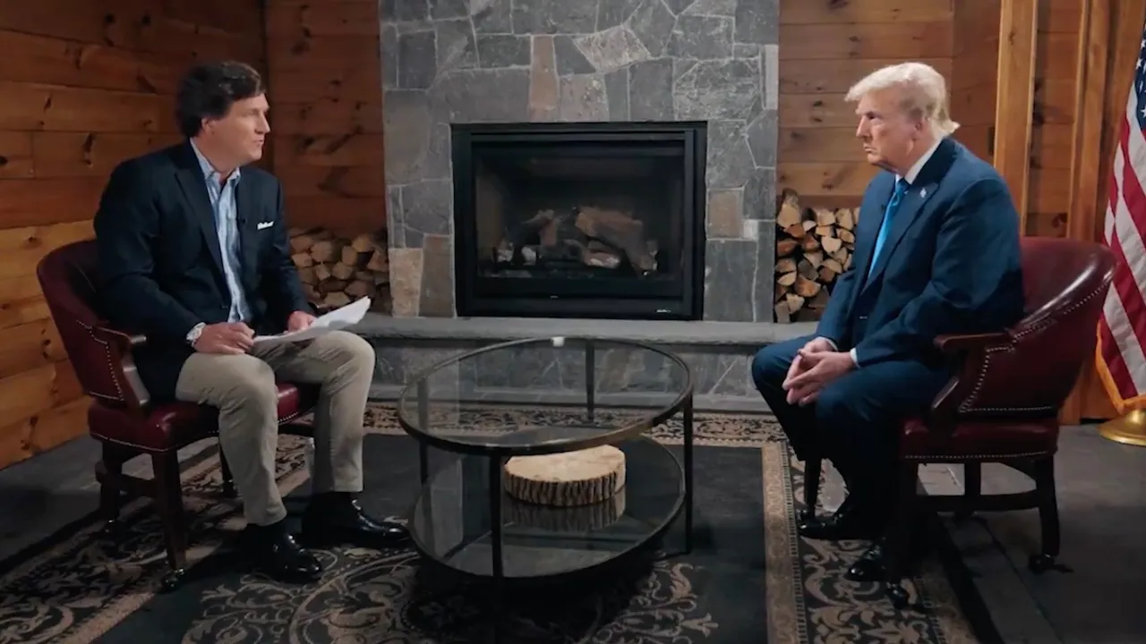 Tucker Carlson and Donald Trump