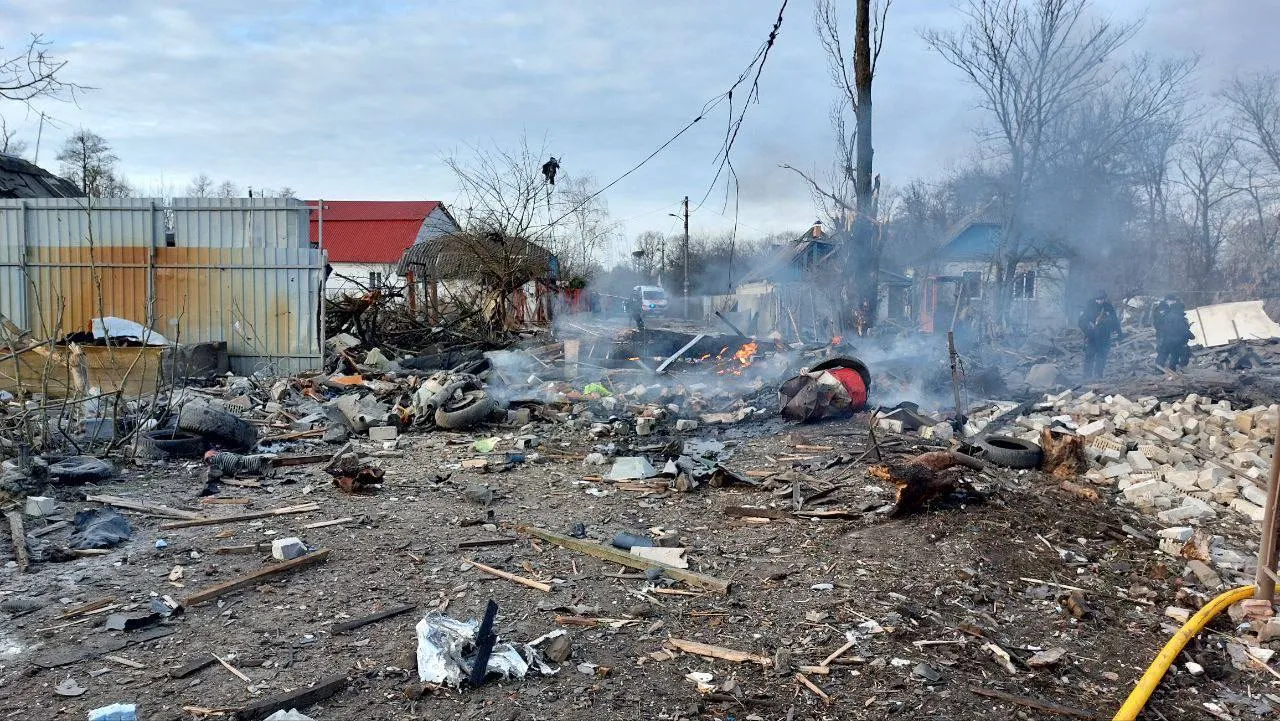 The damage done by one of the 120 missiles launched by Russia across Ukraine