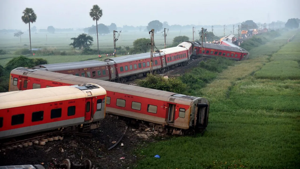 NDRF, Police and locals during rescue operation at the site of the yesterday accident after bogies of North East Express derailed near Raghunathpur railway station in Buxar district, Thursday, Oct. 12, 2023.