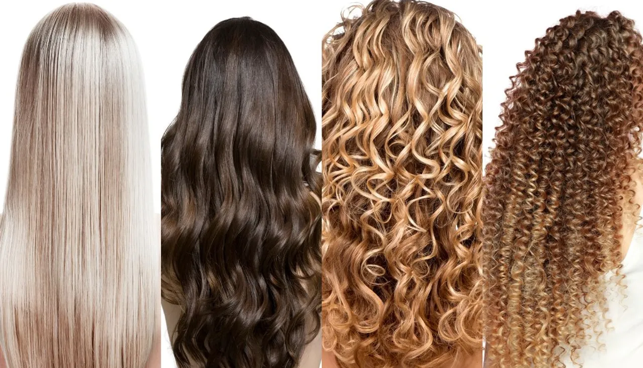 curly, wavy and straight hair