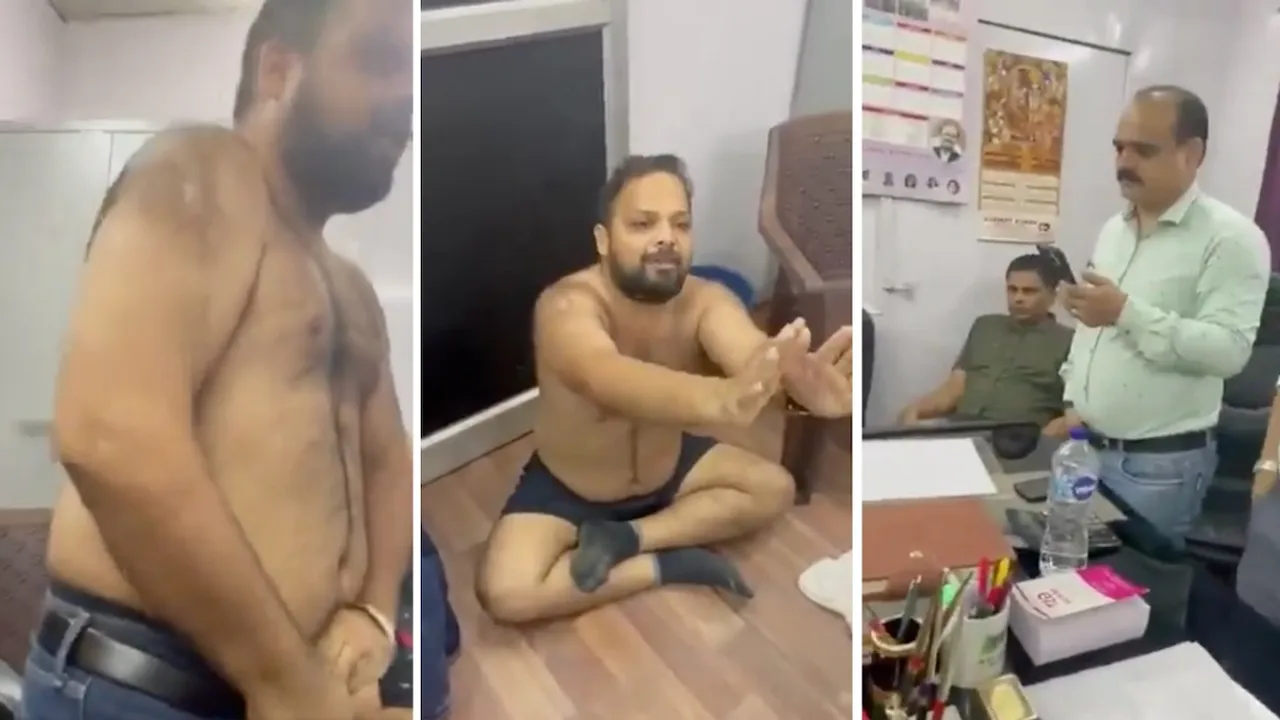 Meeturt trader strips-off in GST office