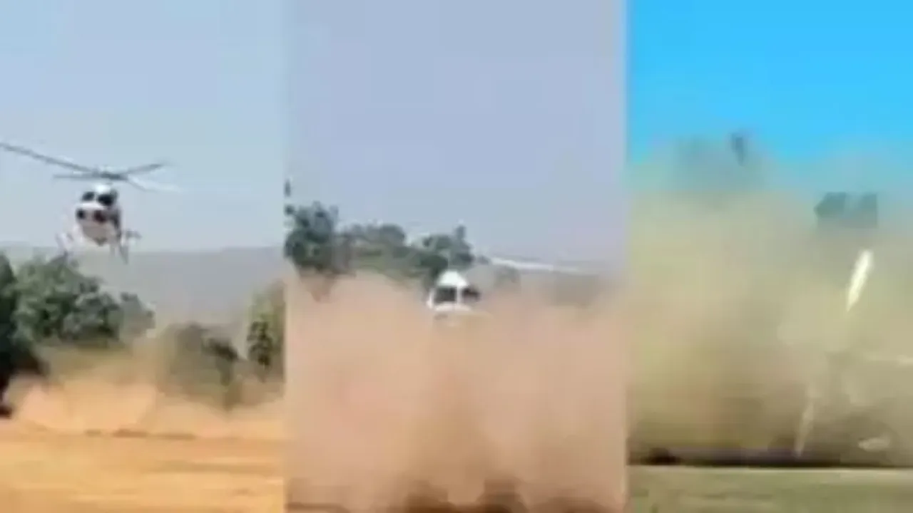 The pilot of a helicopter was injured after it tilted during landing in Maharashtra’s Raigad district on Friday