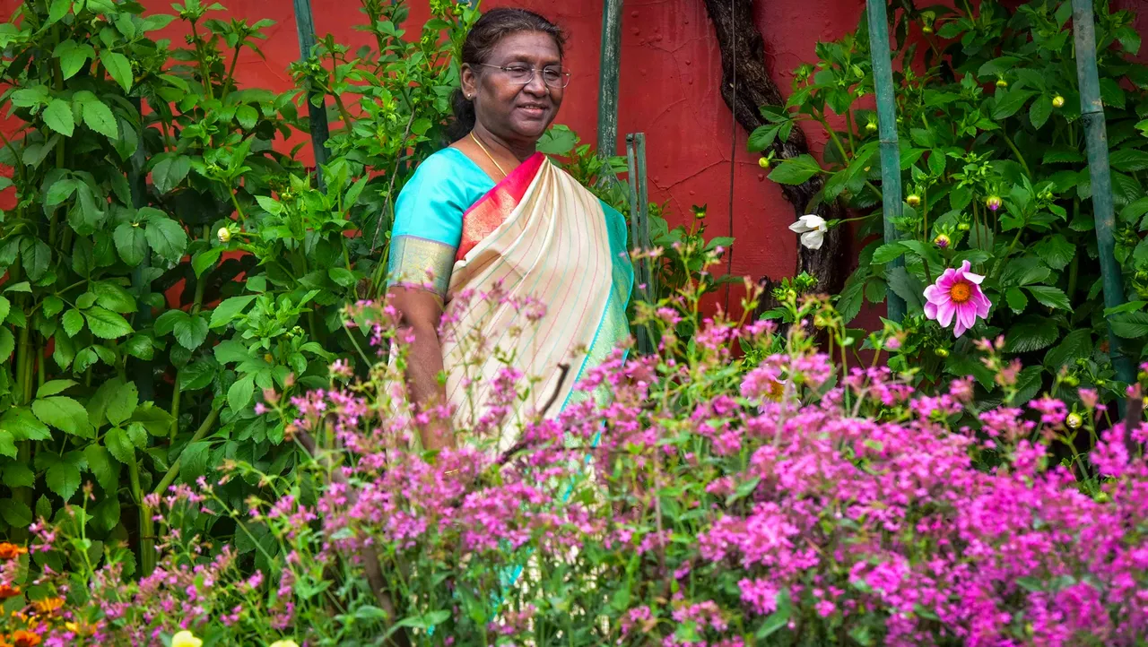 President Droupadi Murmu during the Udyan Utsav-I, in New Delhi, Thursday, Feb. 1, 2024.