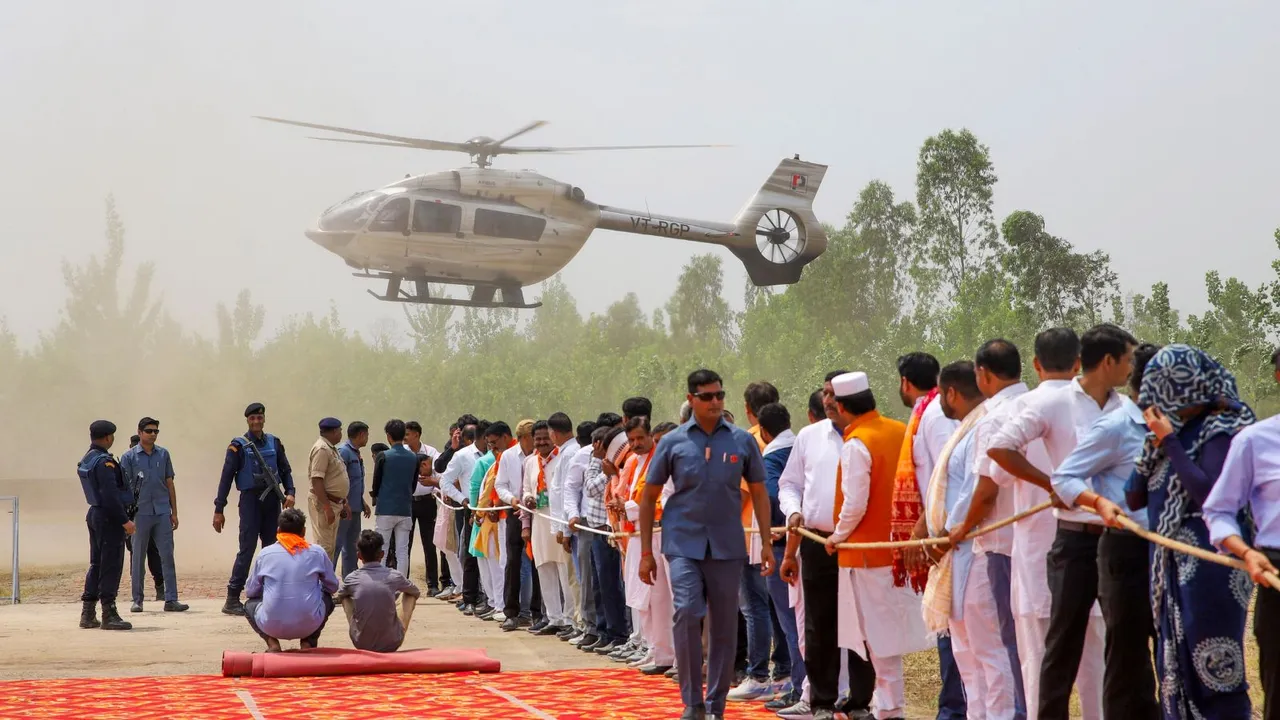 Helicopter Chopper Election Rally