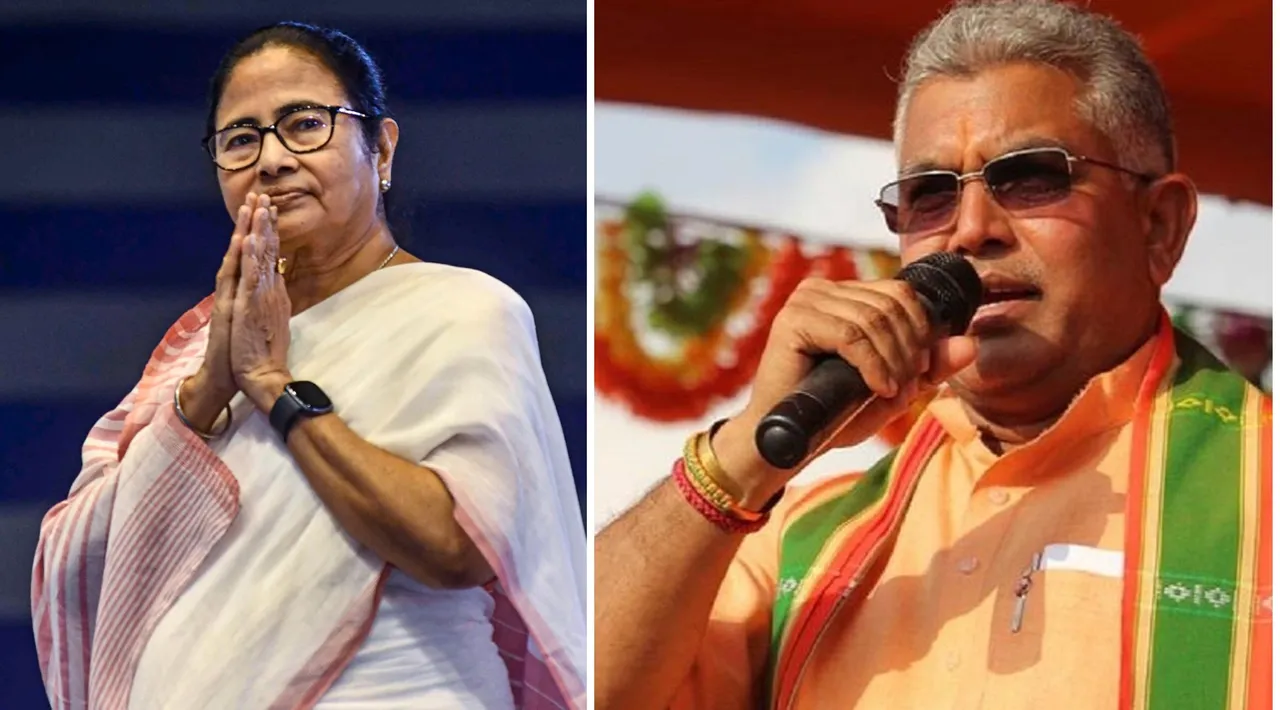 Mamata Banerjee and Dilip Ghosh