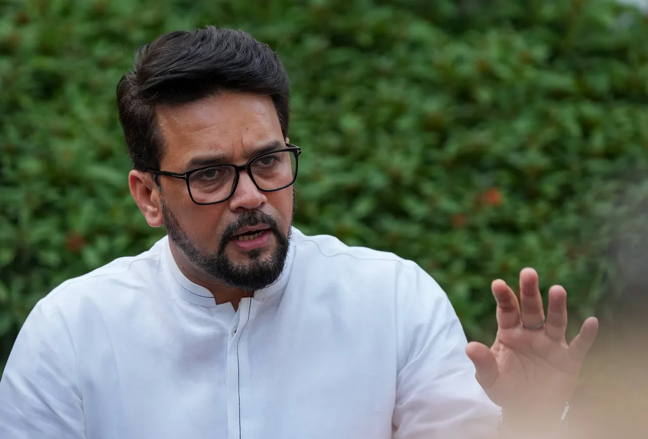 Anurag Thakur addresses press