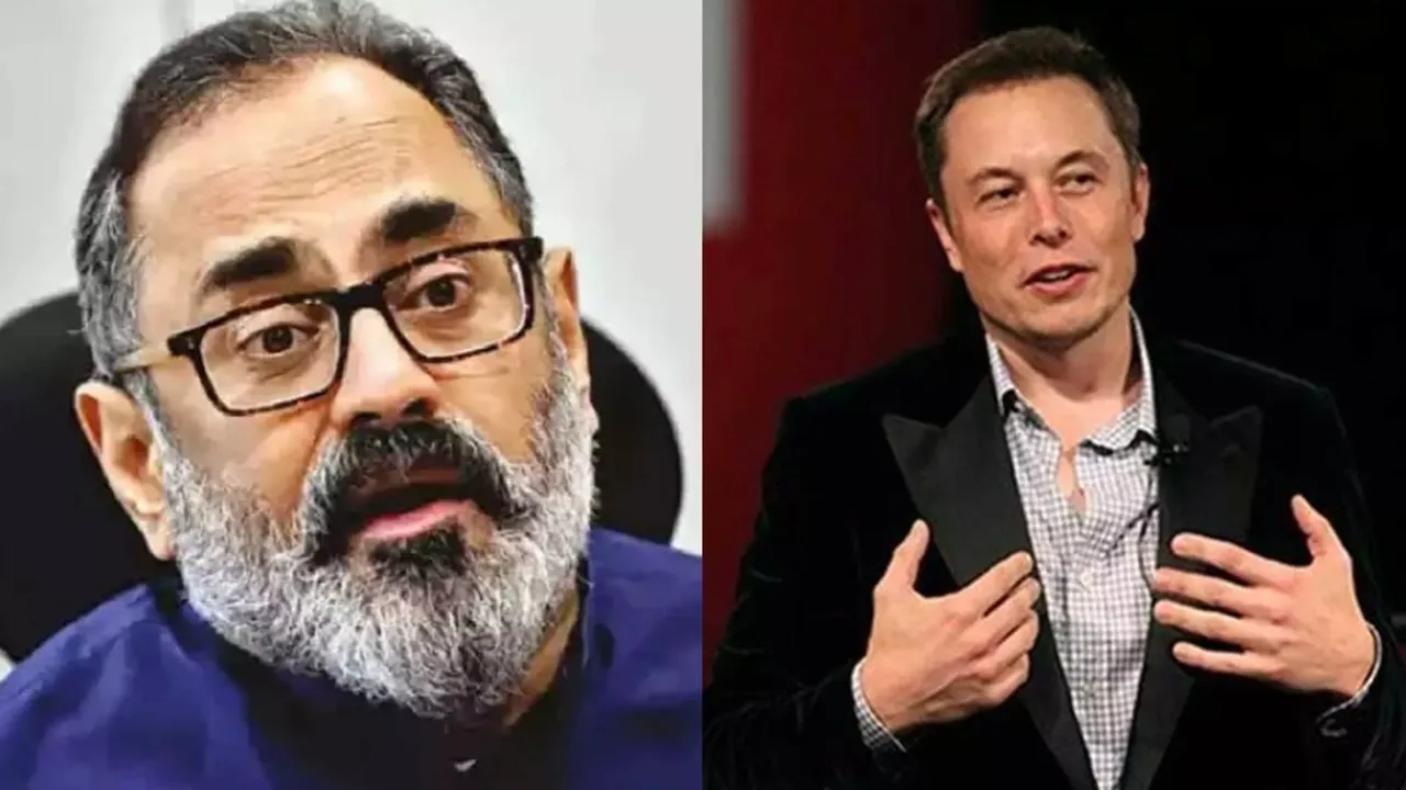 Rajeev Chandrasekhar and Elon Musk