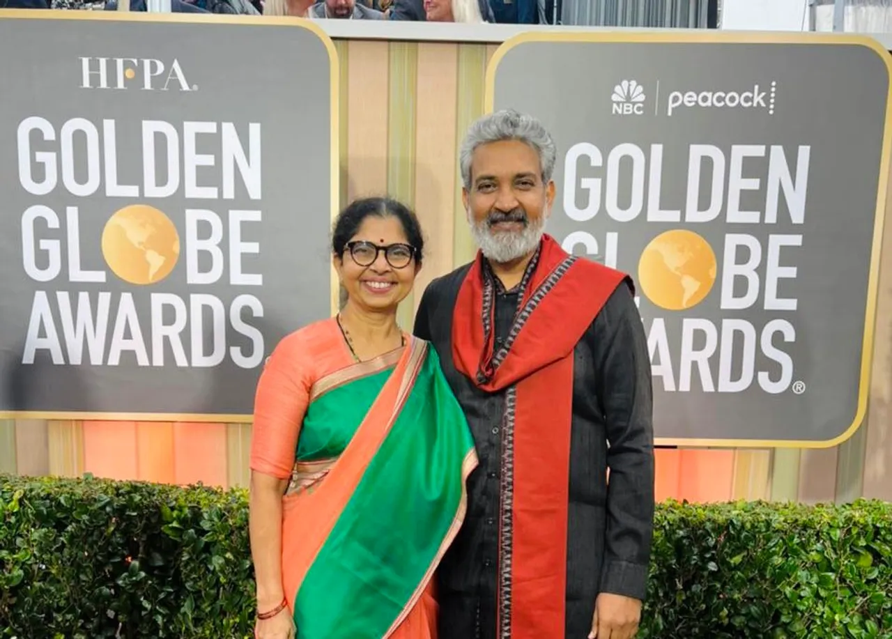 SS Rajamouli at Golden Globe RRR Movie