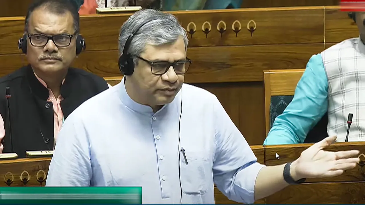 Union Railway Minister Ashwini Vaishnaw speaks in the Lok Sabha during the Monsoon session of Parliament, in New Delhi, Wednesday, July 31, 2024.