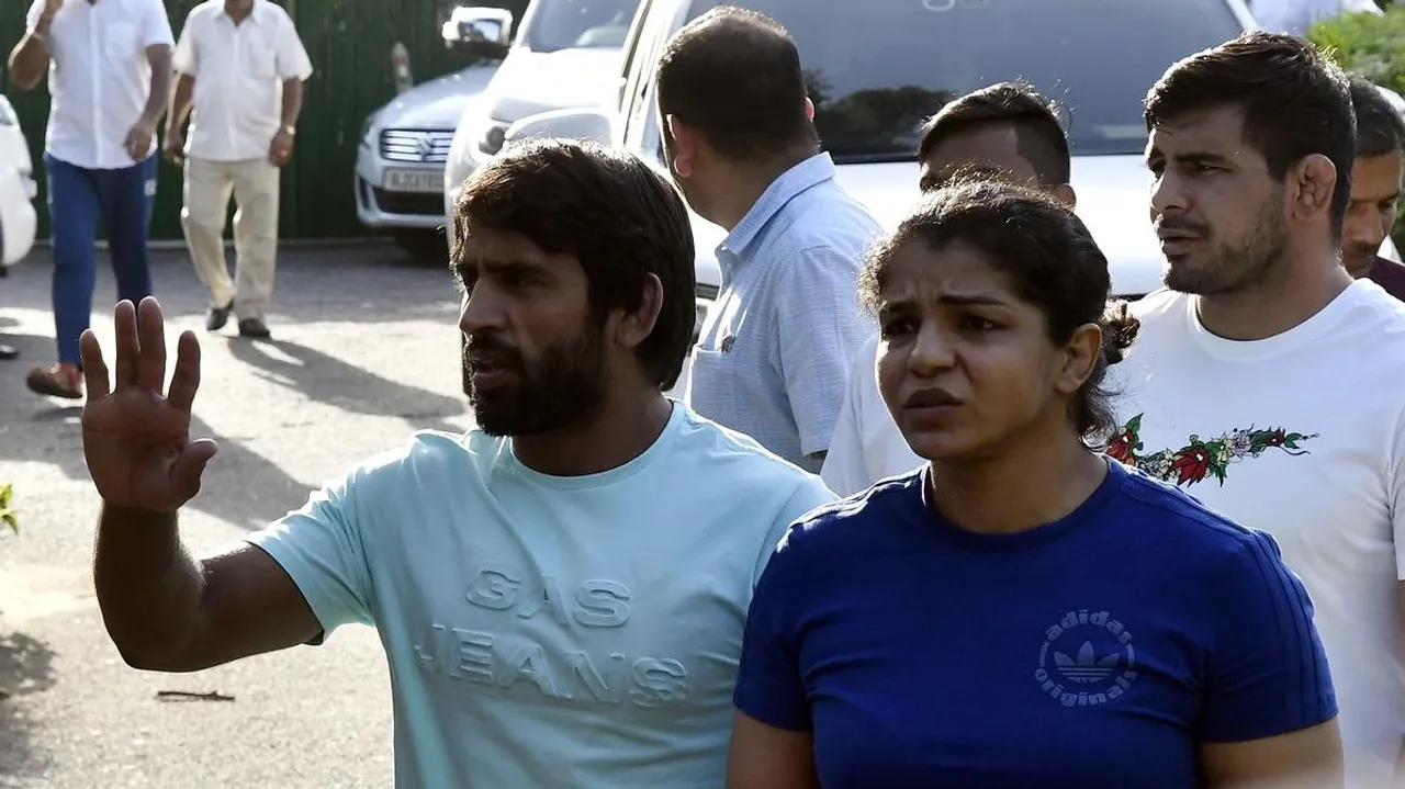 Bajrang Punia Sakshi Malik Anurag Thakur