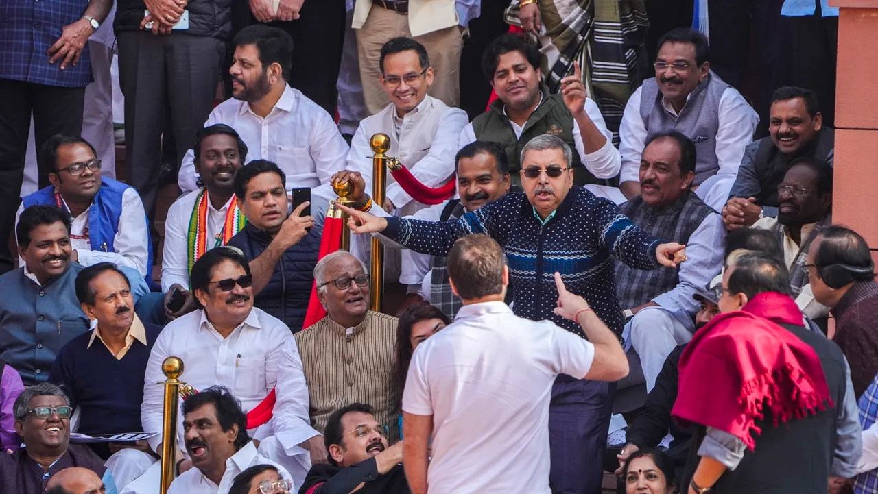 Suspended TMC MP Kalyan Banerjee mimicks presiding officers in an impromptu skit depicting the proceedings of the House