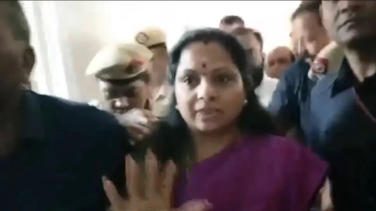 BRS MLC K Kavitha at Delhi's Rouse Avenue Court