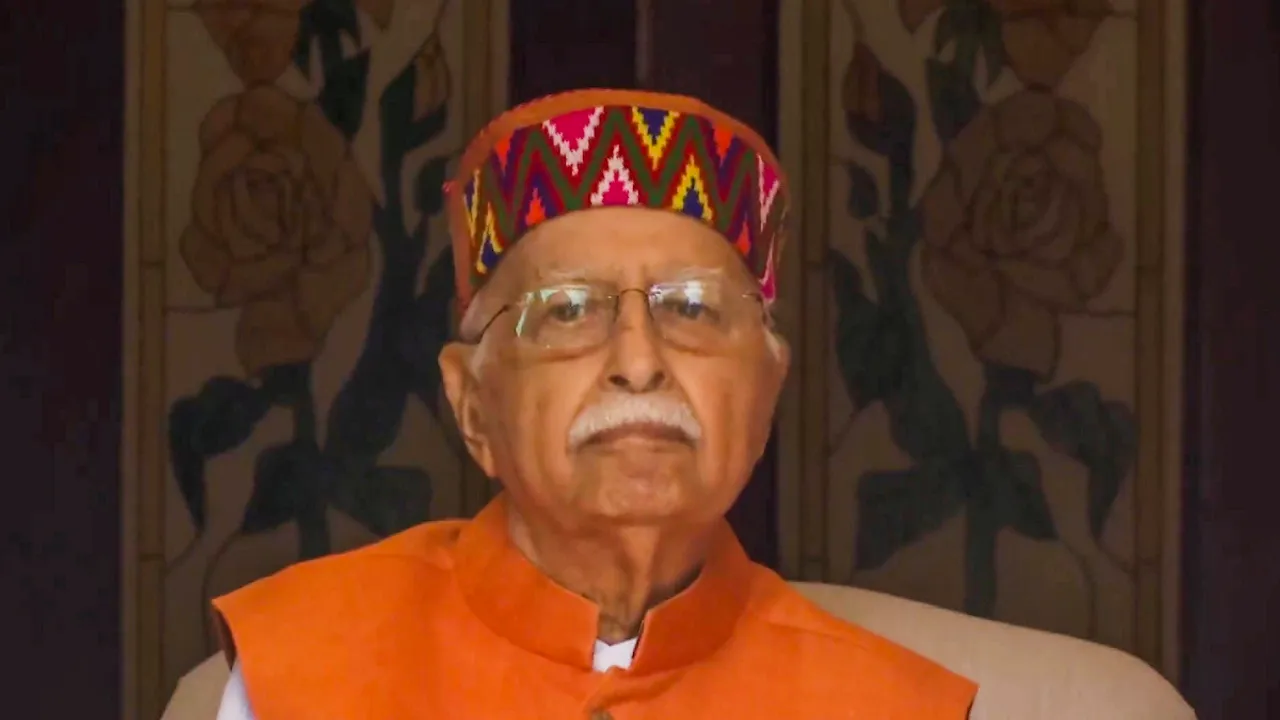 LK Advani at his Delhi residence, in New Delhi, Saturday, Feb. 3, 2024. Advani will be conferred the Bharat Ratna, the country's highest civilian award.