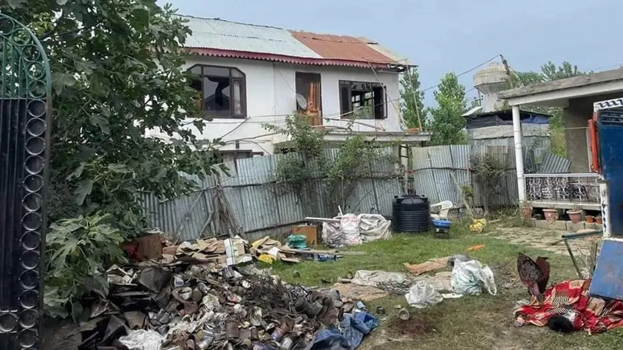 A blast occurred at Sher Colony Sopore when a scrap dealer was unloading material from a truck.
