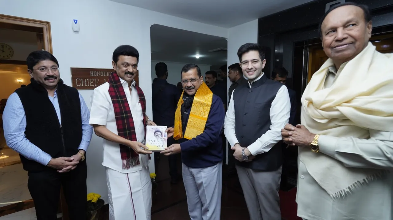 Arvind Kejriwal meets M K Stalin