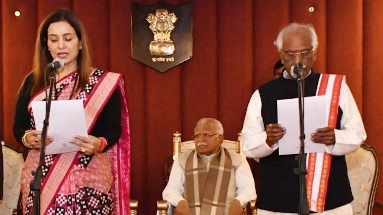 Sonia Trikha administered oath as HPSC member by Haryana Governor Bandaru Dattatreya