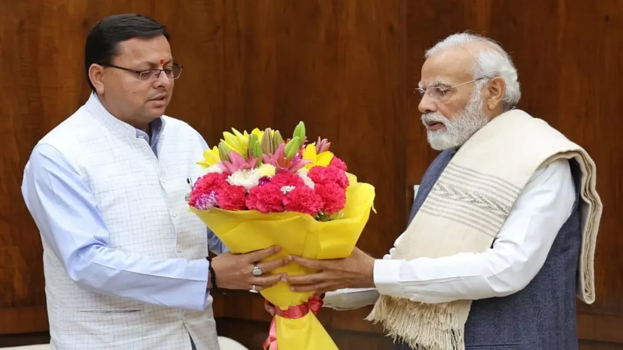 Pushkar Singh Dhami Narendra Modi