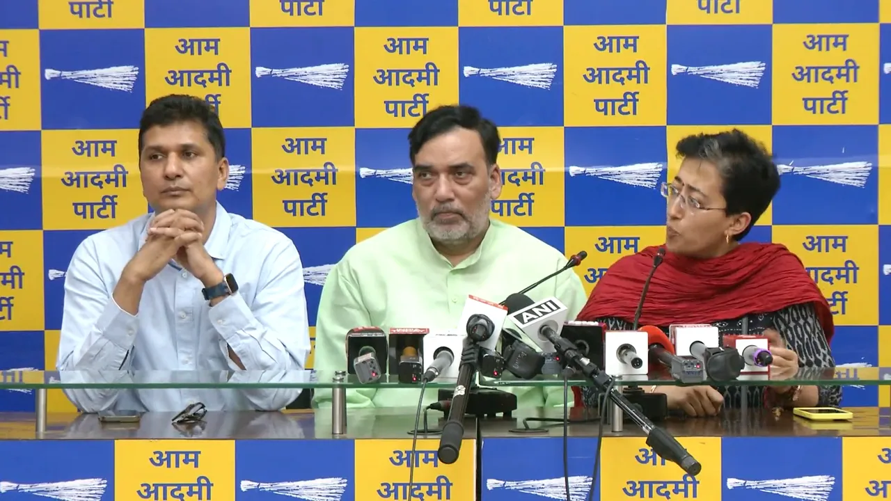 AAP Press conference Gopal Rai Atishi.png