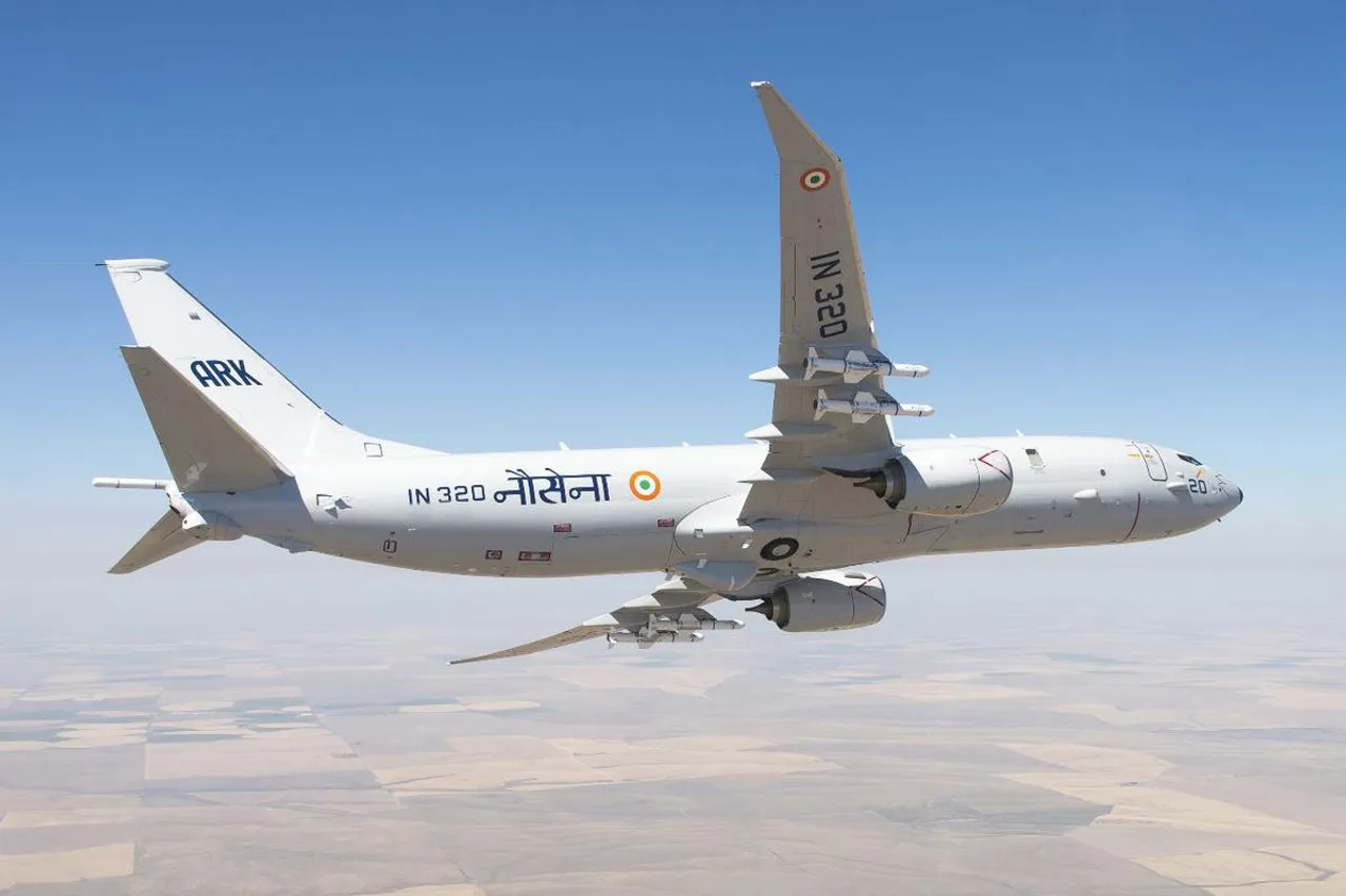 Indian Navy P-8I Chinese Shiping Vessel