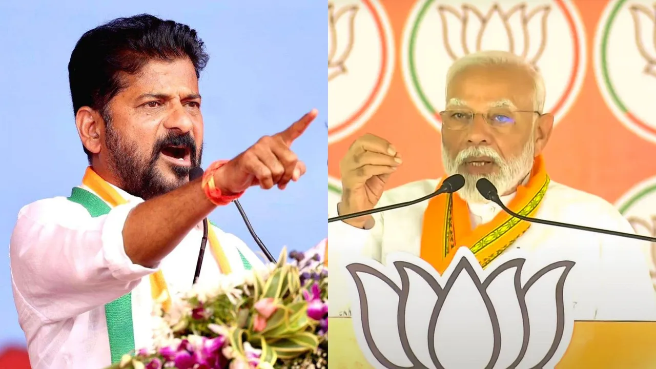 A Revanth Reddy Narendra Modi