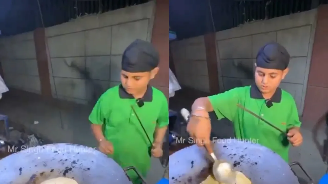 boy running food cart anand mahindra