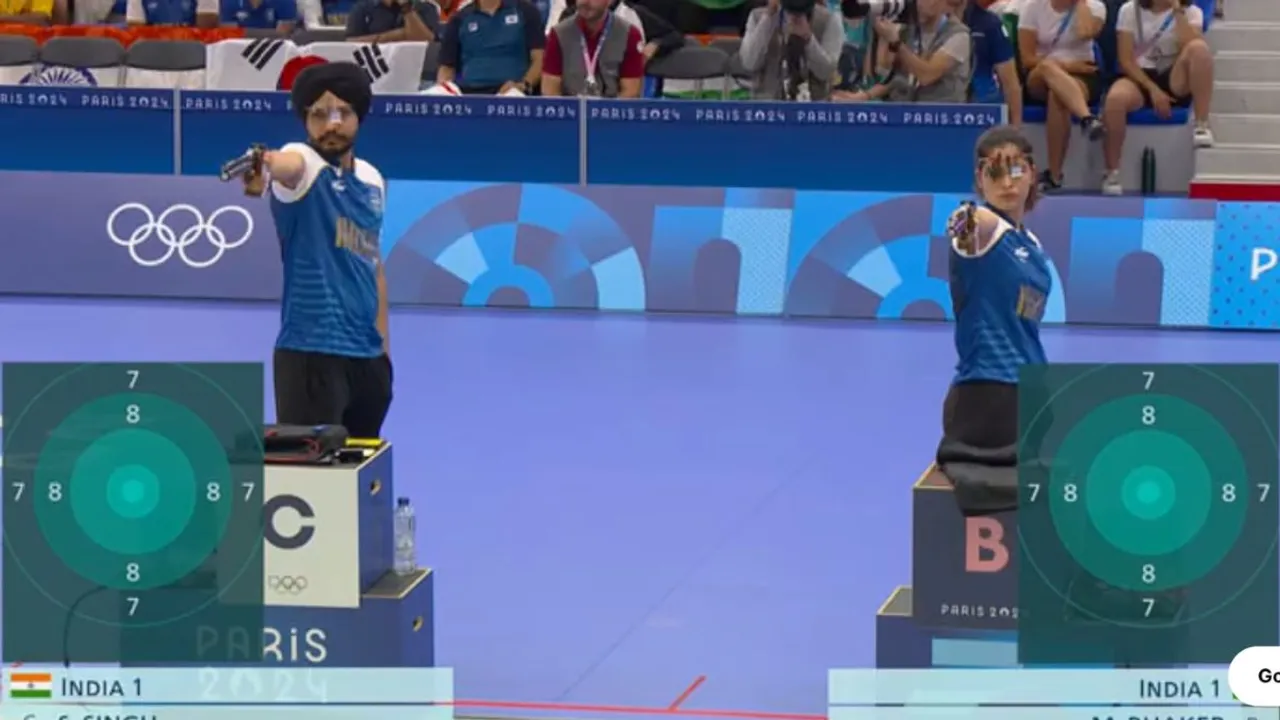 Manu Bhaker and Sarabjot Singh (1)
