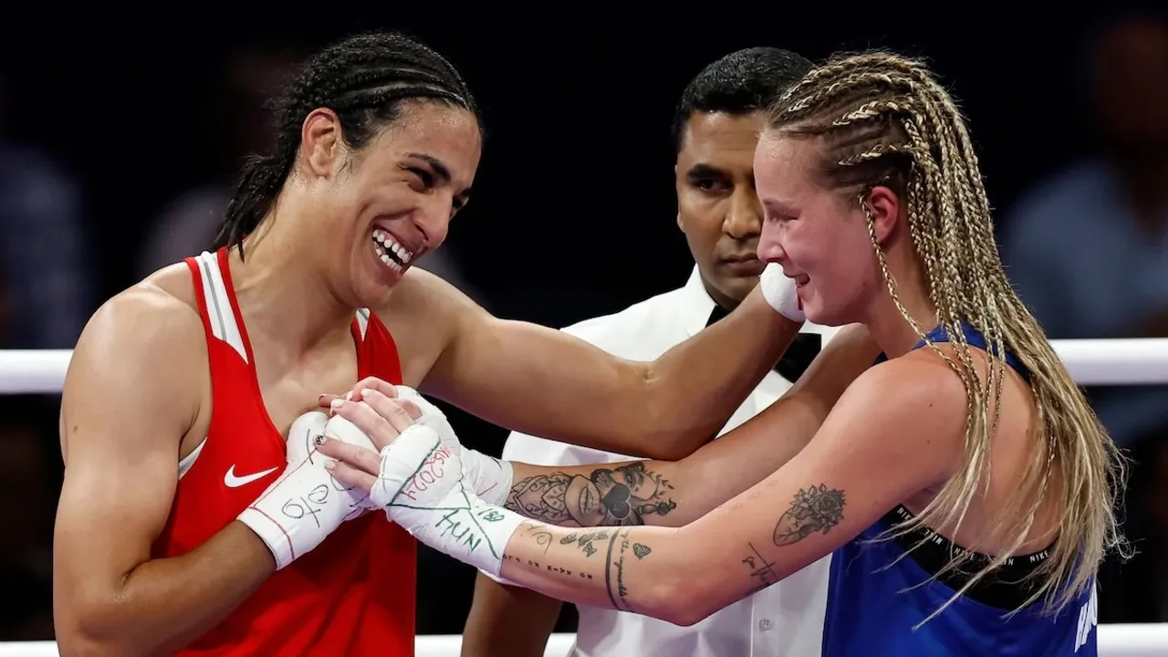 (Left) Imane Khelif and Luca Anna Hamari (Right)