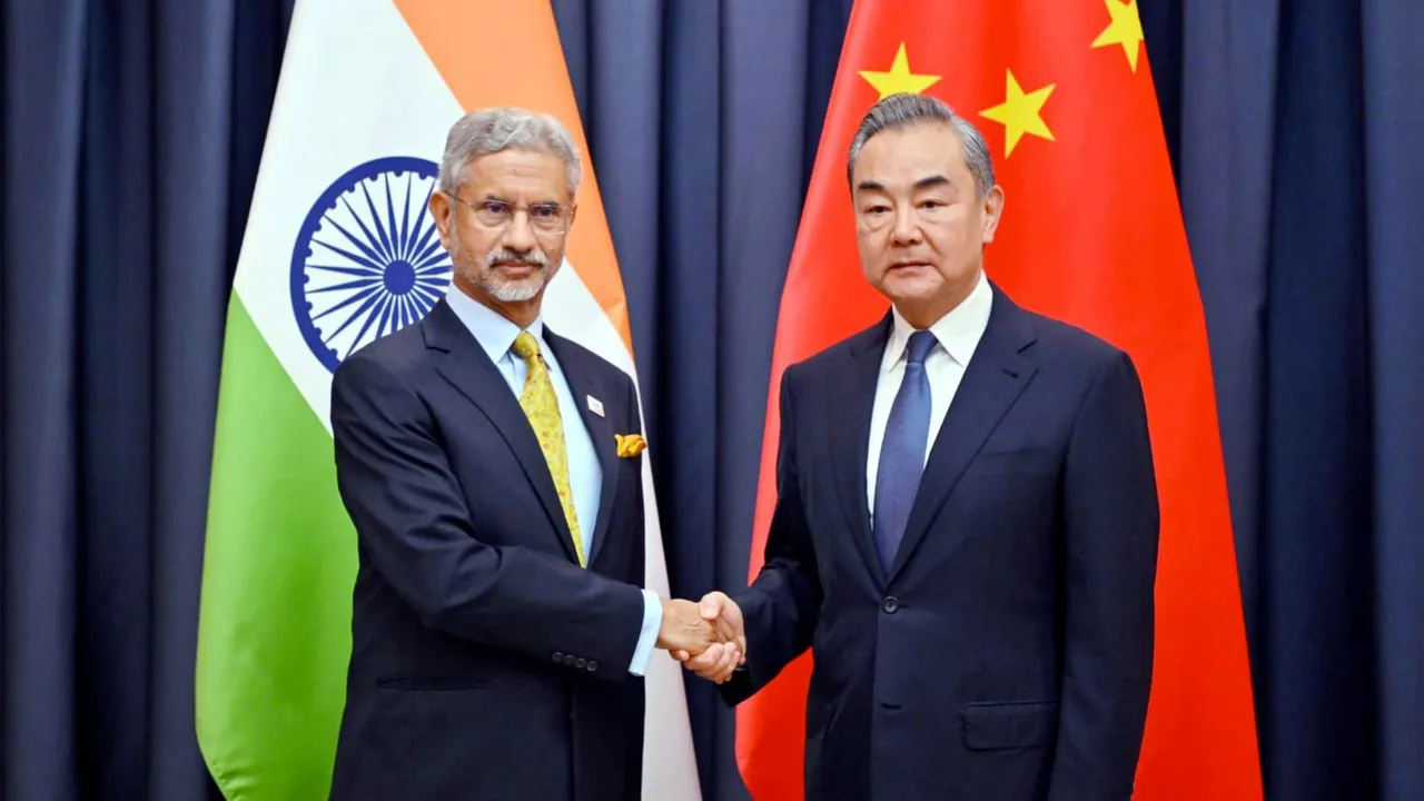 External Affairs Minister S Jaishankar meets his Chinese counterpart Wang Yi during a meeting, in Astana.