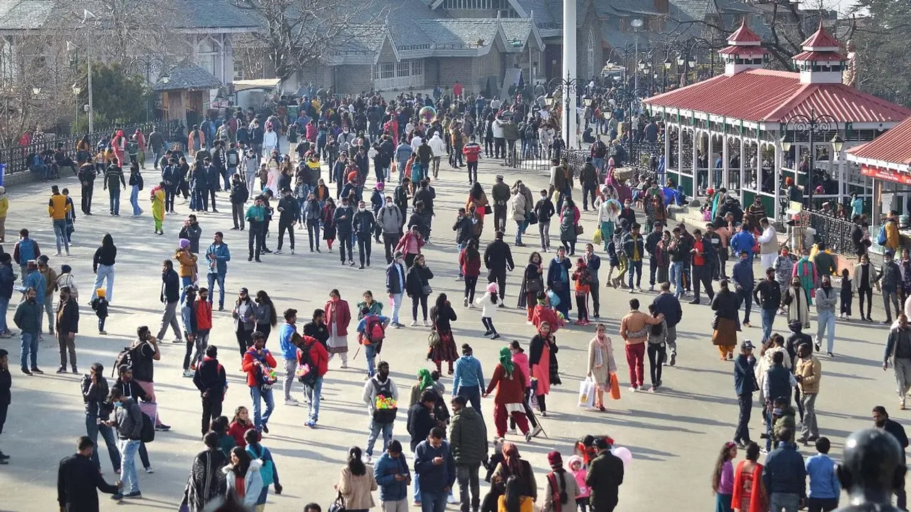 Tourists in Shimla