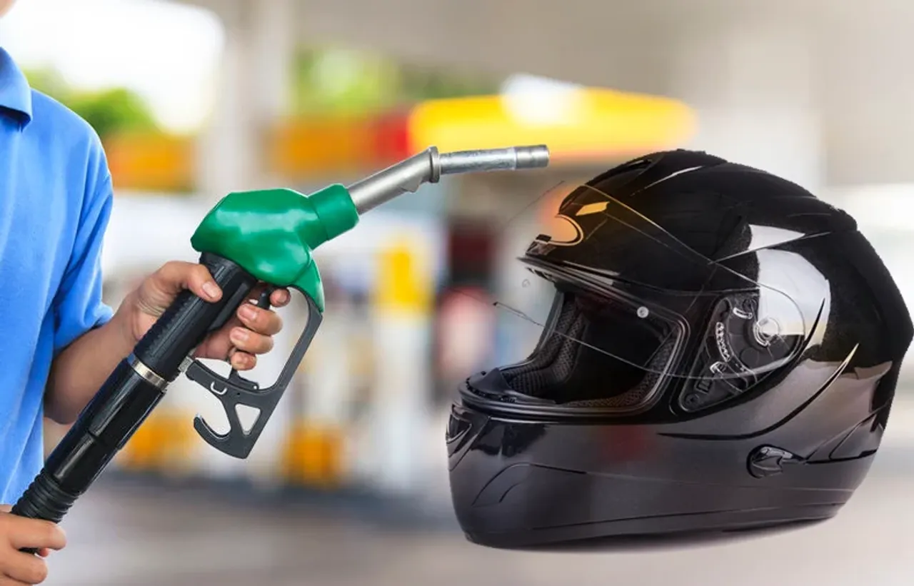 No Helmet No Fuel Petrol Diesel