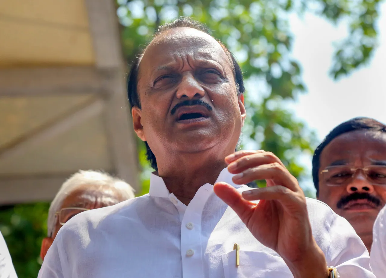 Ajit Pawar addresses press