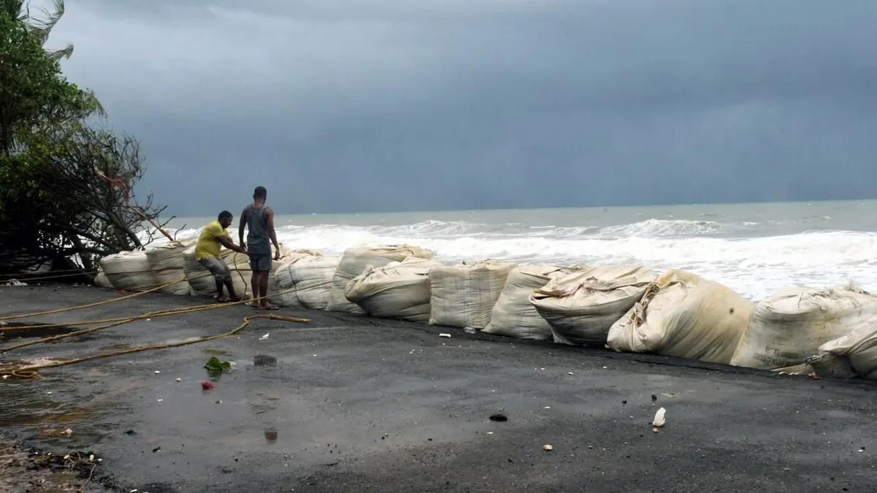 The 'kallakkadal phenomenon' is the sudden swell of the seas causing rough waves