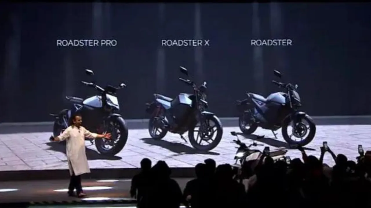 Ola Electric officially launched the Roadster series, its first-ever e-motorcycle, which is based on the Gen 3 platform