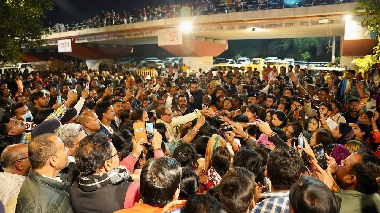Former Madhya Pradesh chief minister Shivraj Singh Chouhan during his visit, in Vidisha