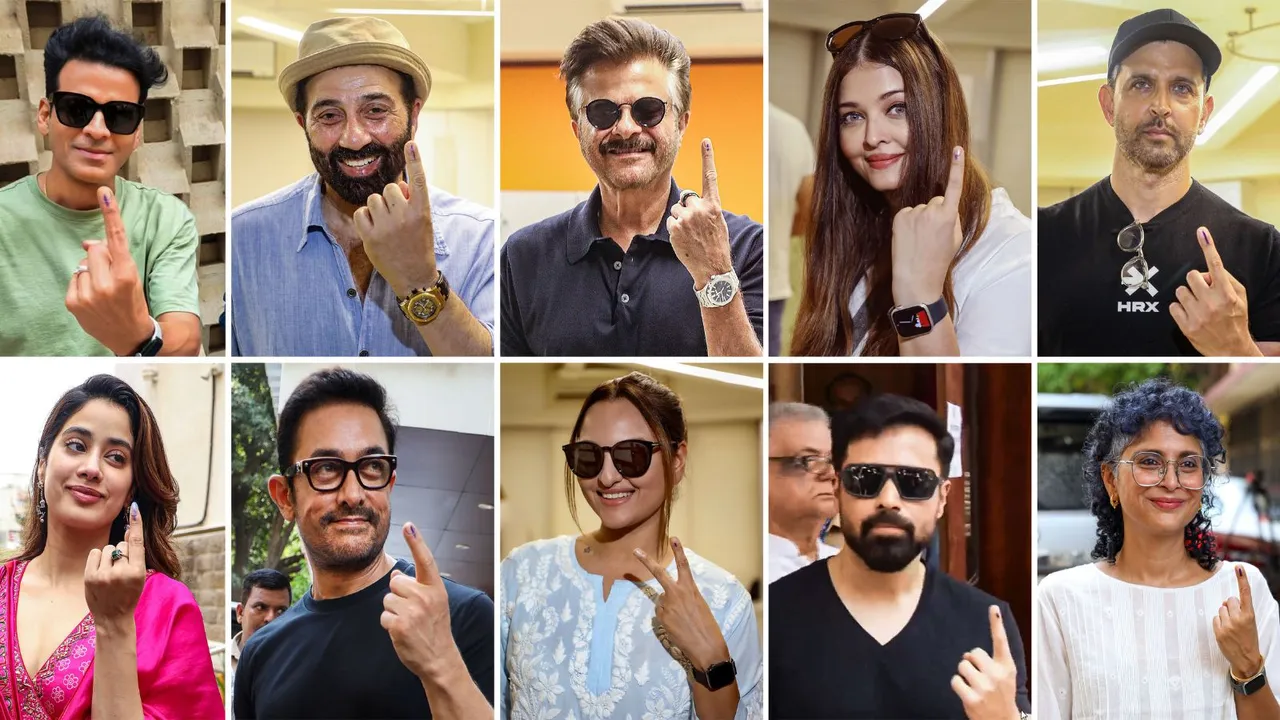 Bollywood stars vote in 5th phase polls
