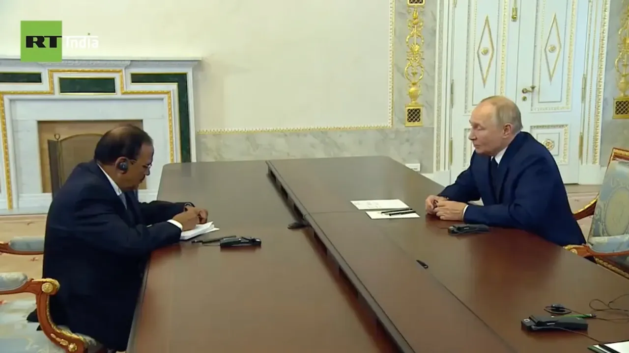  NSA Ajit Doval meets Russina President Vladimir Putin