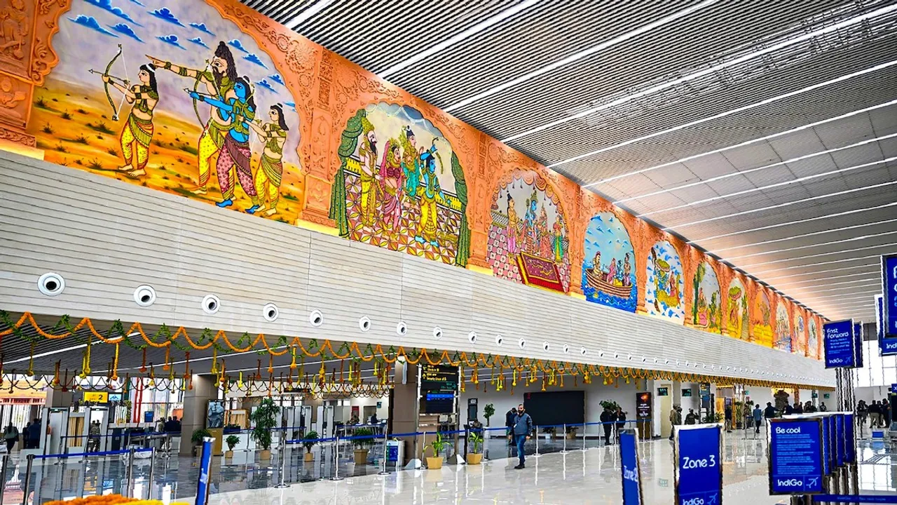 Newly constructed Maharishi Valmiki International Airport Ayodhya Dham ahead of its inauguration on December 30 by Prime Minister Narendra Modi.