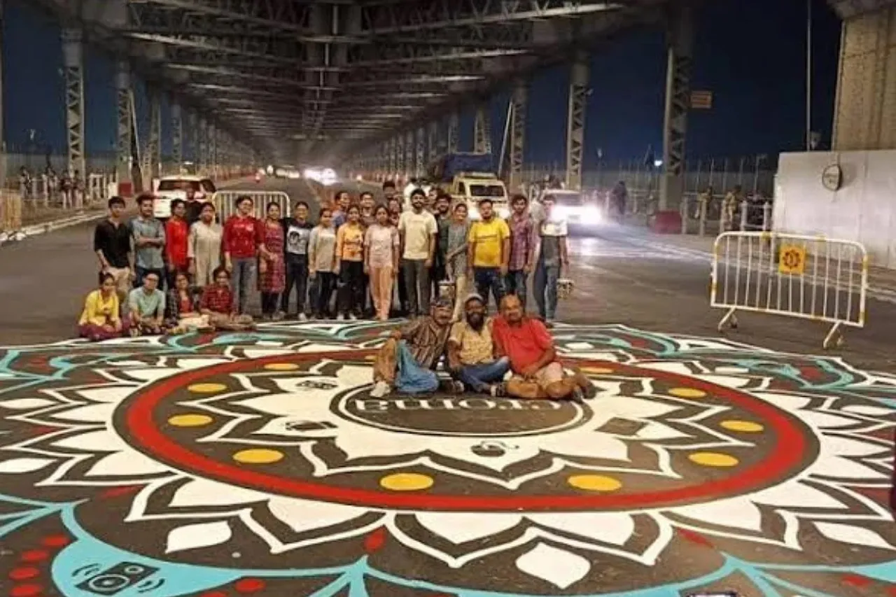 Howrah Bridge alpana art