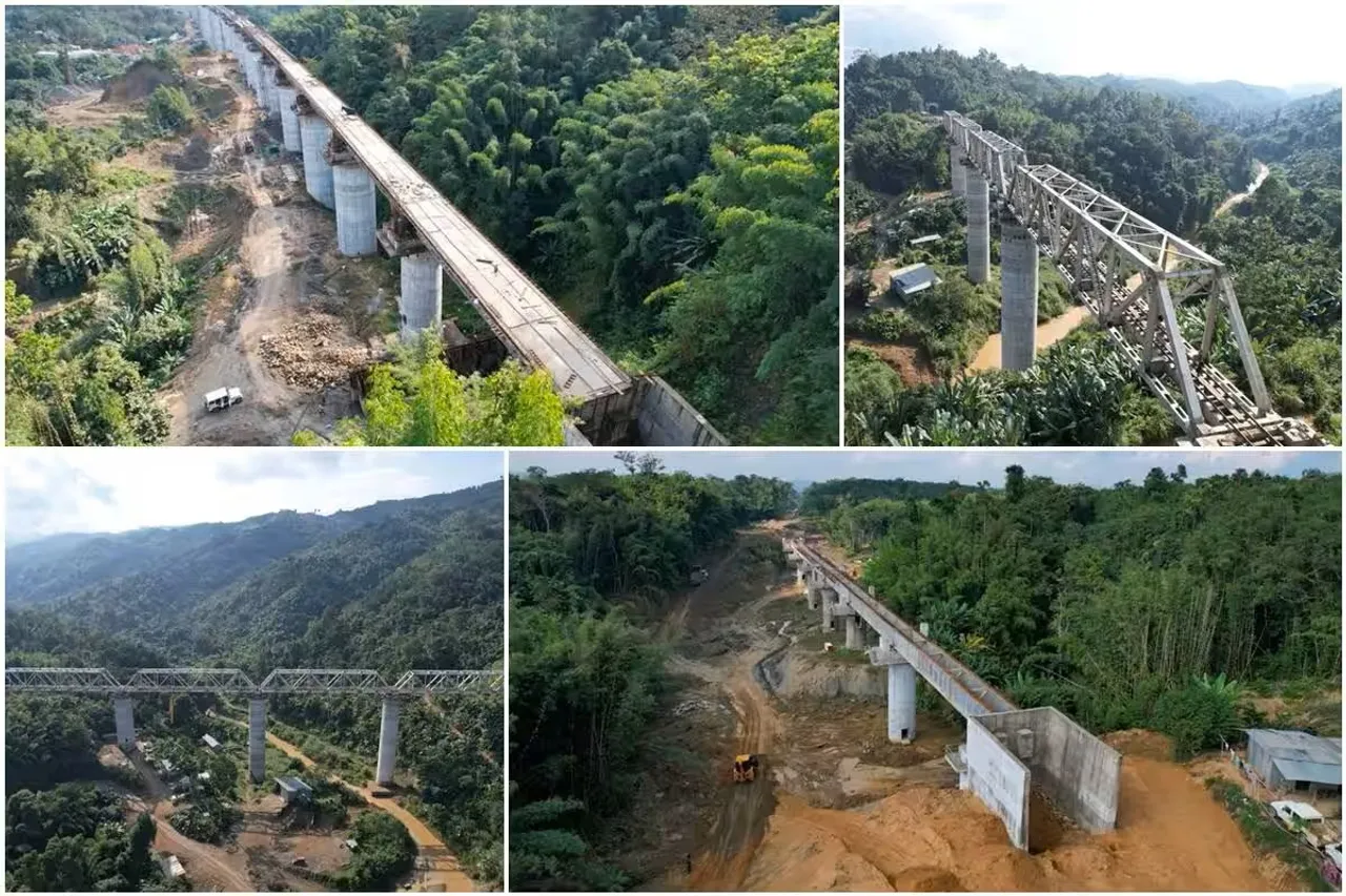 railway bridge collapses in Mizoram Sairang